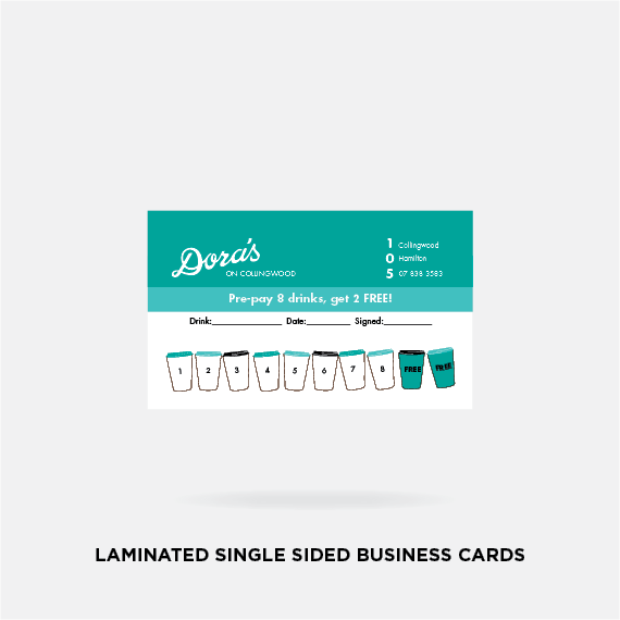Laminated Single Sided Business Cards