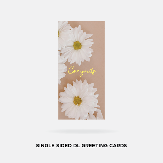 Single Sided DL Greeting Cards